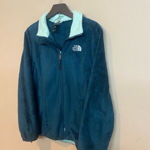 RETRO FUZZY BLUE VINTAGE NORTHFACE ZIP JACKET